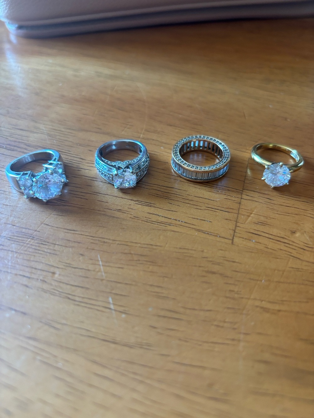 Bundle of 4 rings diamonique, Bella Luce, Charles Winston